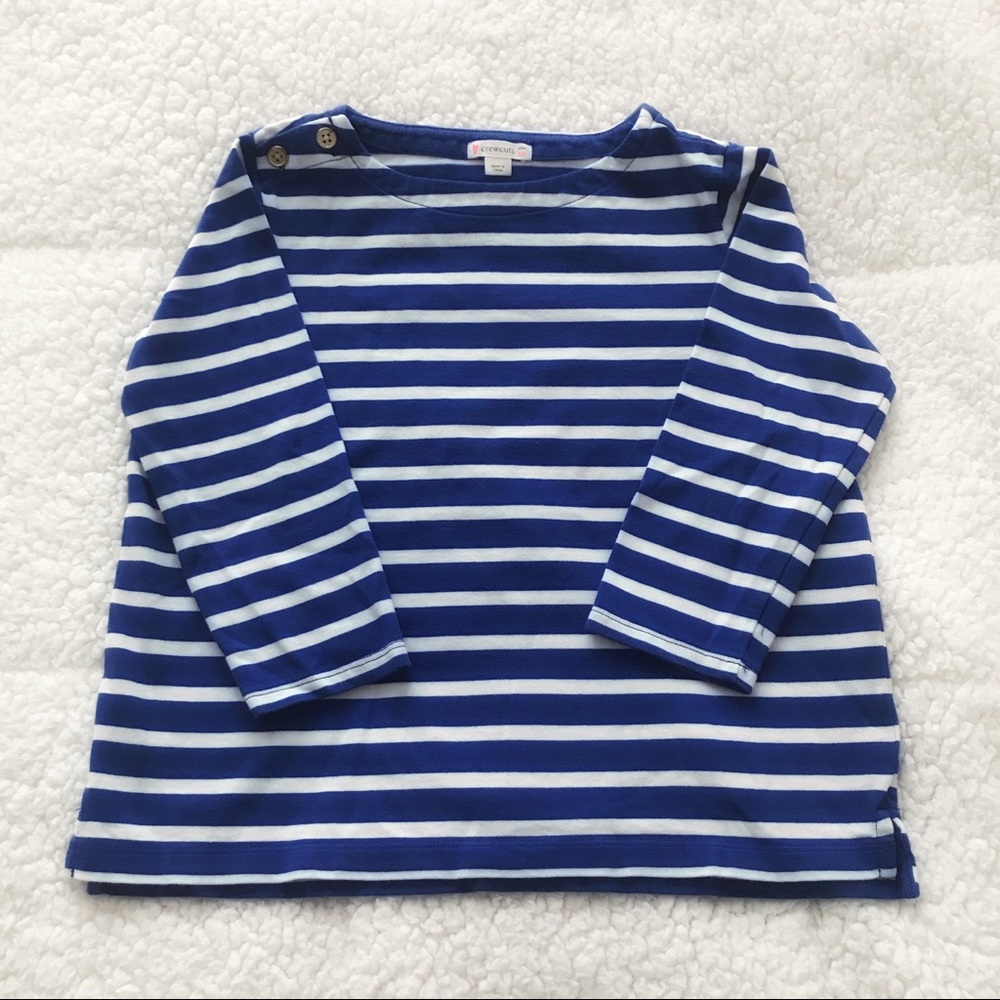 Kids J Crew Crewcuts Blue and White Striped Shirt